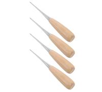 Healifty Punzones de Costura para Cuero 4 Piezas Mango de Madera en Forma de Calabaza Herramienta de Perforación Manual para Bricolaje Perforador Portátil para Tela Papel y