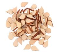 Healifty Recortes de madera en blanco 300 unidades con diseño de lágrima para proyectos de pintura y manualidades