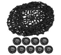 Healifty Redecillas Cabello Negras Elásticas 10 Piezas para Mujer y Niña Gorros de Malla Transpirables para Dormir Ballet y Uso Diario Cubierta Cómoda y Segura Adaptable