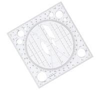 Healifty Regla de Dibujo Multifuncional de Plástico Ligera para Estudiantes Plantilla Geométrica Versátil Instrumento de Medición Preciso para Oficina y Escuela