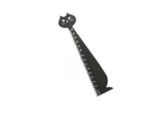 Healifty Regla de Madera para Estudiantes Diseño de Gato Negro Set de 6 Unidades Regla Recta para Dibujo y Medición Material Escolar para Escuela y Oficina