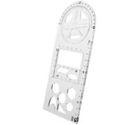 Healifty Regla Geométrica Multifuncional para Dibujo y Arquitectura Plantilla Versátil de Diseño para Estudiantes Herramienta Ligera y Portátil para Oficina y Escuela