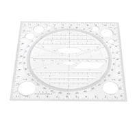 Healifty Regla Multifuncional de Plástico Negro para Dibujo y Geometría Plantilla Transportador Geométrico Integrada Regla de Medición Precisa para Estudiantes y Uso Escolar