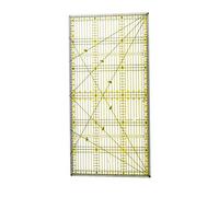 Healifty Regla para Costura de Acrílico con Doble Rejilla de Líneas de Color para DIY Facilitar la precisión de corte (15 x 30 cm)