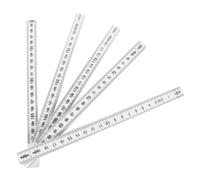 Healifty Regla Plegable de Plástico de Metros Resistente al Agua sin Bordes Sobresalientes con Bisagras Internas para Medición Precisa para Carpinteros y Proyectos DIY