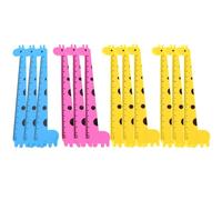 Healifty Reglas Novedosas de Plástico Forma de Jirafa para, 12 Piezas, Tamaño Pequeño, Escala Clara, Regla Práctica Multifunción para Dibujo y Medición Escolar, Uso Color Color Aleatorio