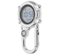 Healifty Reloj Digital Multifuncional Clip y Mosquetón Metálico Resistente Color Azul Luz Nocturna y Alarma Adecuado para Escalada Senderismo y Actividades al Aire Libre