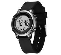 Healifty Reloj Electrónico Infantil LED Luminoso Resistente al Agua Negro | Pantalla Día Semana, Uso Nocturno, Diseño Multifunción, Niñas, Estilo Cómodo