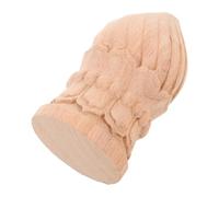 Healifty Remate de Madera para Postes de Escalera de 5X9 CM Diseño Piña Tallada Poste Decorativo de Madera Maciza sin Pintar para Proyectos de Bricolaje y Balaustres Interiores