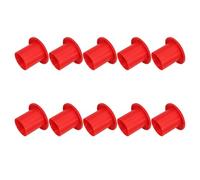 Healifty Safety Cap for Rebar Red Mushroom, PP Plastic Safety Caps, Reducing Impact and Preventing Injuries, 10pcs for Garden and Construction Site