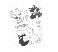 Healifty Sellos Transparentes de Silicona para Scrapbooking, Sello Infantil de Animales Dibujos Animados, Diseño de DIY, Material Seguro y Resistente para Decoración de Álbumes y Tarjetas