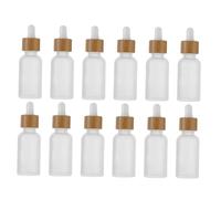 Healifty Set de 12 Frascos Goteros de 10 Ml Diseño de Cuentagotas, Material Sintético Ecológico para Aceites Esenciales y Uso Cosmético