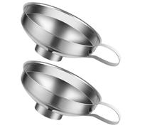 Healifty Set de 2 Embudos Grandes de Acero Inoxidable para Trasvasar Mermeladas y Especias en Polvo, Diseñado para Uso Doméstico en Preparación y Conservación de Alimentos