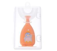Healifty Silicona Cuidado Automático Naranja Cm Regalos Eléctrico Niño Pequeños Niños Pequeños Cepillo De Mano Cómodo Dibujos Animados Blanqueamiento Bebé Cabeza De Niño Patrón