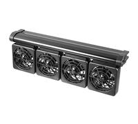 Healifty Sistema de Ventilador de Enfriamiento para Acuario 4 Cabezales, Ventilador para Pecera en Plástico y Aleación de Aluminio, Adecuado para Decoracion Verano y Reducción