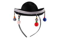 Healifty Sombrero Pequeño de Fiesta México Gorro Divertido con Bola Diadema Ligera para Hombre y Mujer Accesorio de Fieltro para Festivales