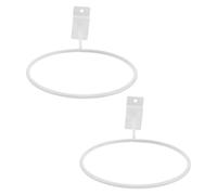 Healifty Soporte de Baloncesto de Metal para Pared 2 Piezas Estante Expositor para Almacenar Balones de Baloncesto Fútbol y Voleibol Color Blanco Compatible Paneles de 5 MM Adecuado