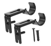 Healifty Soporte de Barra para Cortinas Ajustable de Hierro Resistente Soporte de Pared para Barra de Cortina Compatible de Unidades Negras