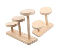 Healifty Soporte de Exhibición de Madera para Figuras Organizador de Escritorio Escalonado Resistente y Versátil para Coleccionistas y Decoración