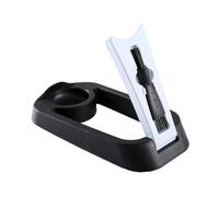 Healifty Soporte para Afeitadora Eléctrica Plegable con Brocha de Limpieza y Base Drenante Ahorro de Espacio y Duradero para Hombre Negro