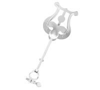 Healifty Soporte para Partituras de Flautín Clip Ajustable Portátil y Plegable Accesorio para Músicos de Banda de Marcha Color Plata Compatible Lira y Clarinete