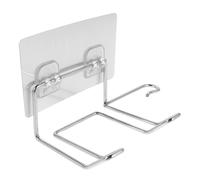 Healifty Soporte para Secador de Pelo Adhesivo de Pared en Acero Inoxidable, Estante Organizador para Baño sin Taladro Doble Gancho, Ahorro de Espacio para Utensilios de Cabello, Montaje