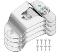 Healifty Soporte y Gancho para Micrófono Cb, Clip de Montaje con Tornillos, para Radio Móvil, Accesorio Práctico para Colgar Micrófonos de Mano, Robusto y Estable, Color Negro, Paquete de 4 Piezas