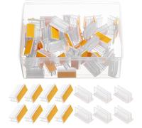 Healifty Soportes Acrílicos Transparentes para Tarjetas de Mesa 25X14X12Mm Portatarjetas Pequeños Resistentes Clips para Exhibidores en Oficina Supermercado y Tienda 50 Unidades