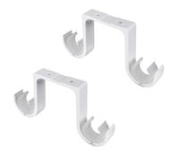 Healifty Soportes de Doble Varilla para Cortinas de Metal Resistente de 30 CM Base de Fijación para Montaje Superior, Accesorios para Decoración del Hogar, Juego de 2 Piezas