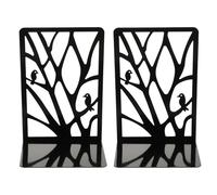 Healifty Sujetalibros Hueco de Hierro Negro en Par Soporte Decorativo para Libros y Documentos Organizador para Oficina Biblioteca Sala de Estudio y Hogar Accesorio Práctico y