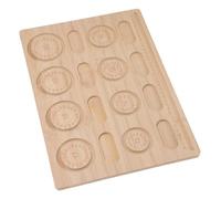 Healifty Tablero de Cuentas de Bambú para Hacer Pulseras y Joyería, Bandeja Medidora Compacta de 8 Pulseras, Sostenible y Portátil para Diy, Accesorios de Fabricación de Joyas