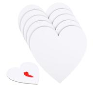 Healifty Tablero De Dibujo De Algodón En Forma De Corazón 5 Piezas Panel De Pintura 5.9X5.9 Pulgadas Lienzo Para Pintura Al Óleo Y Acrílico Para Uso Interior Y Exterior