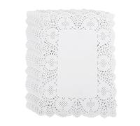 Healifty Tapetes de Encaje Redondos Blancos 150 Hojas Papel Decorativo Material Seguro para Decorar Fiestas Uso Cocina Manteles Individuales