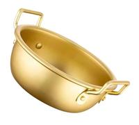 Healifty Tazón de Arroz de Aluminio Dorado, Multiusos, Ligero, para Buffet | Ensalada y Masa, Uso en Restaurante, Portátil y Versátil, Acabado Dorado, Estilo Coreano