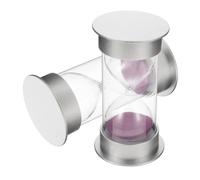 Healifty Temporizador de Arena Vidrio de Borosilicato de Veinte Minutos 2 Piezas de Mesa Reloj de Arena Decorativo Base Plana para Entrenamiento Deportivo y Estudio