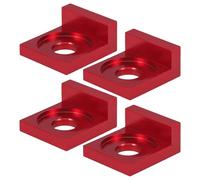 Healifty Tensor de Cadena para Moto de Cross de Aluminio Ajustador de Cadena de 12 MM Rojo Kit 4 Piezas para Eje Trasero Bloques Cnc para Brazo Oscilante Compatible con Motos