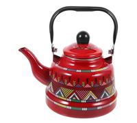 Healifty Tetera de Esmalte Gruesa Vintage 1.5L Antigoteo 304 Acero Inoxidable para y Café Hogar y Cocina Hervidor Decorativo