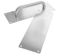 Healifty Tirador de Puerta Corredera para Puerta Cortafuegos de Acero Inoxidable 304 Placa de Empuje Tornillos Manija Almacén Suministro Resistente Corrosión y Uso Público