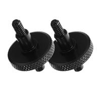 Healifty Tornillos Ajustables para Puente Dividido de Contrabajo Piezas de Repuesto Metálicas Negras para Accesorios de Contrabajo Par de Tornillos para Puente Ajuste Preciso en