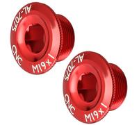 Healifty Tornillos para Bielas de Aleación de Aluminio M19 Cubiertas de Manivela Huecas para Bicicleta de Montaña 2 Piezas Rojas Accesorios Prácticos y Repuestos para Bicicletas de