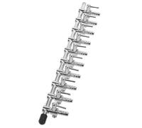 Healifty Válvula Divisora de Aire Metálica para Acuario, Distribuidor Compacto de Flujo Regulable para Bombas de Aire, Accesorio Silencioso para Tanques de Peces y Sistemas de Oxigenación