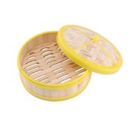 Healifty Vaporera de Bambú con Tapa Cesta Pequeña para Cocinar Dim Sum Verduras Arroz y Dumplings Cesta de Vapor y Práctica para Alimentos Chinos