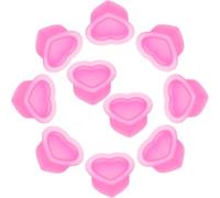 Healifty Vasos de Silicona en Forma de Corazón para Tatuajes, Pequeños Contenedores de Pigmento Rosa, Resistentes al Calor, 100 Unidades para Suministros Profesionales de Tatuaje