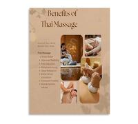 Healing and Wellness Benefits of Thai Massage Canvas Art Poster for Bedroom Living Room Decor(Framed,16x24inch(40x60cm))