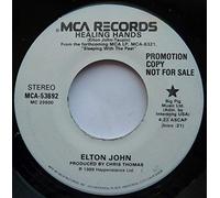 Healing Hands/Dancing in the End Zone (7" Vinyl Single)(1989)(Rocket Record Company 874798-7)