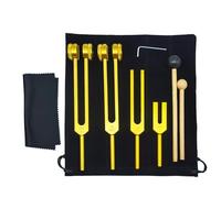 Healing Tuning Fork Set, Sound Instruments 128Hz, Premium aleación de aluminio Tuning Fork, Relaxation and Meditation Tool for Yoga, Stress Relief, Beginners and Professionals