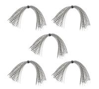 Heallege Faldas de Silicona, Faldas de Plantilla de Goma, 5 mechones de hebras, Señuelos de Pesca, Kits de reemplazo de Faldas para señuelos DIY, cebos de Pesca