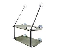 Heallege Hamaca para Gatos de Doble Capa, Cama con Ventana, Manta Polar y Juguete, Extragrande, Resistente, Gris