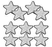 HEALLILY 10 Parches de Estrellas Lentejuelas Decorativos para Coser en Ropa y Chaquetas, Apliques de Jean Forma de Estrella para Manualidades en Casa o Centro Comercial