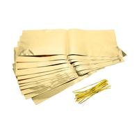 HEALLILY 10 Piezas Bolsas de Obsequio Reutilizables para Botellas de Vino Bolsas de Licor Doradas para Fiestas Bodas Aniversarios y Eventos Especiales de Celofán para Regalos